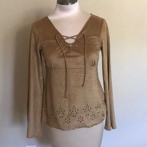 Ralph Lauren Suede Top